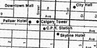 Map of Calgary Alberta Canada
