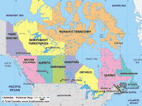 Political Map of Canada