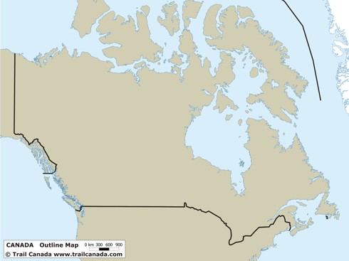 map of canada blank