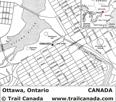 City Map of Ottawa Ontario Canada
