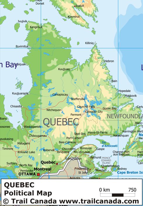 Map Quebec Canada