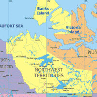 Map of Northwest Territories Canada