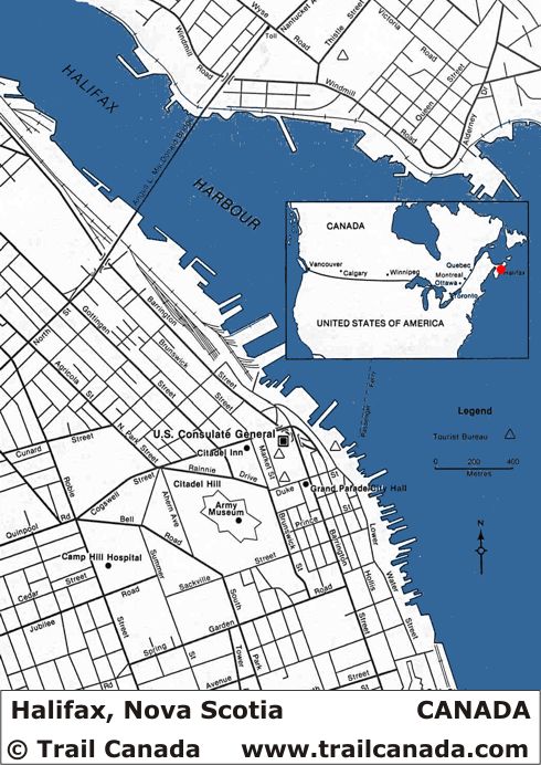 City Map of Halifax Nova Scotia Canada